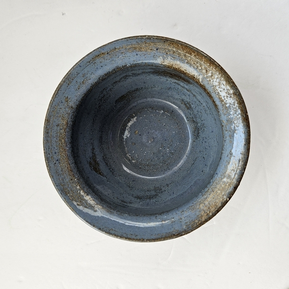 Studio Pottery Dip Chiller/Warmer Blue Beige Signed 2009 Great Condition - Picture 4 of 10